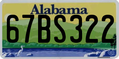 AL license plate 67BS322