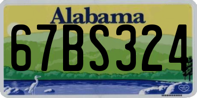 AL license plate 67BS324