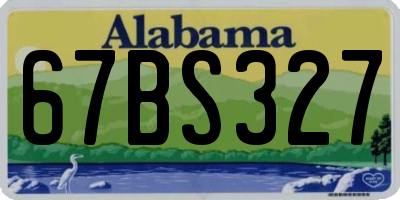 AL license plate 67BS327