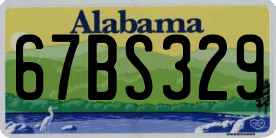 AL license plate 67BS329