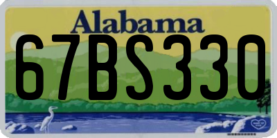 AL license plate 67BS330
