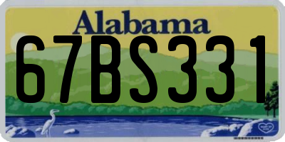 AL license plate 67BS331