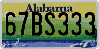 AL license plate 67BS333