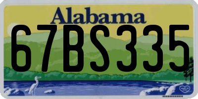 AL license plate 67BS335