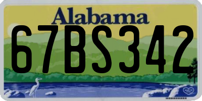 AL license plate 67BS342