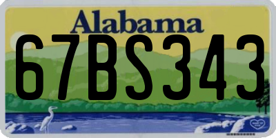 AL license plate 67BS343