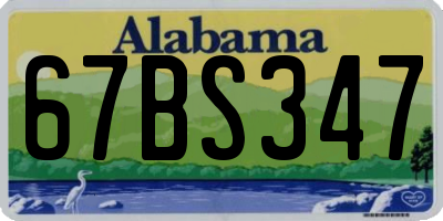 AL license plate 67BS347