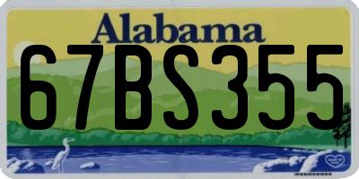 AL license plate 67BS355
