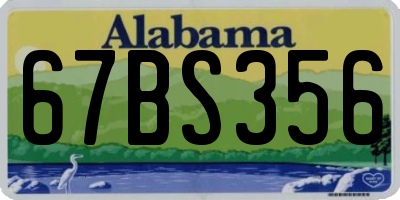 AL license plate 67BS356