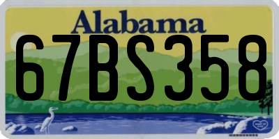 AL license plate 67BS358