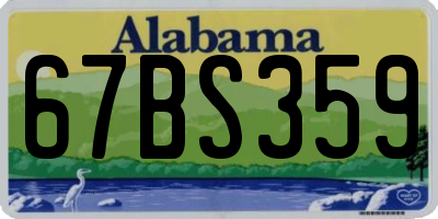AL license plate 67BS359