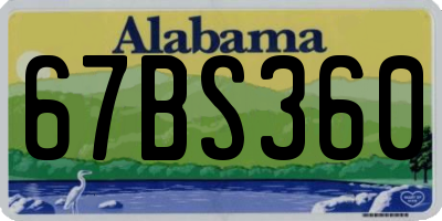AL license plate 67BS360