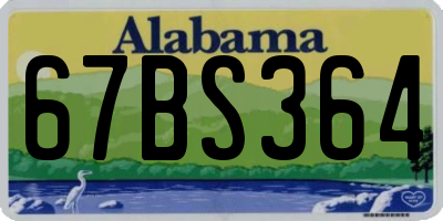 AL license plate 67BS364