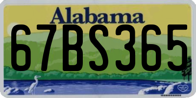 AL license plate 67BS365