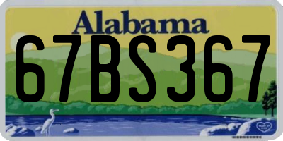 AL license plate 67BS367