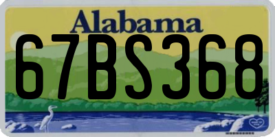 AL license plate 67BS368