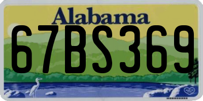 AL license plate 67BS369