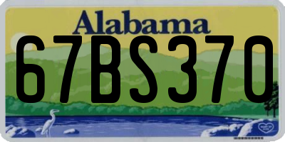 AL license plate 67BS370