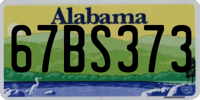 AL license plate 67BS373