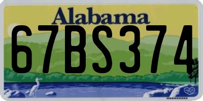 AL license plate 67BS374