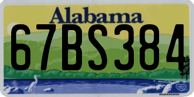 AL license plate 67BS384