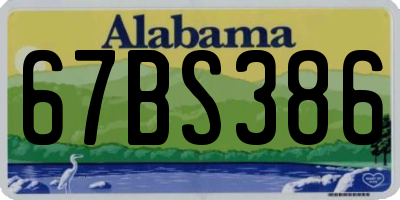 AL license plate 67BS386