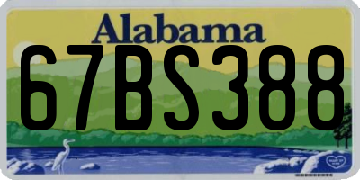 AL license plate 67BS388