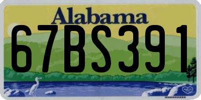 AL license plate 67BS391