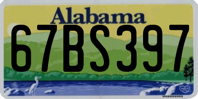 AL license plate 67BS397