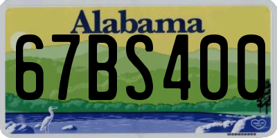 AL license plate 67BS400