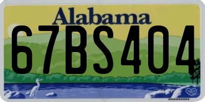 AL license plate 67BS404