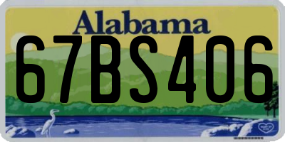 AL license plate 67BS406