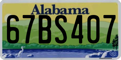 AL license plate 67BS407