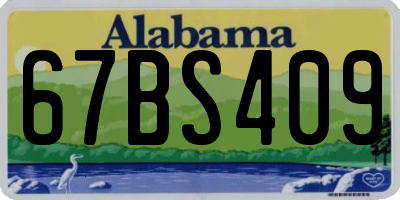AL license plate 67BS409
