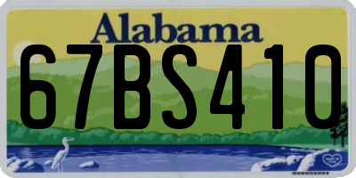 AL license plate 67BS410