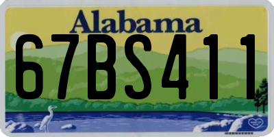 AL license plate 67BS411