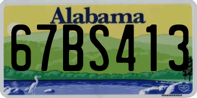 AL license plate 67BS413