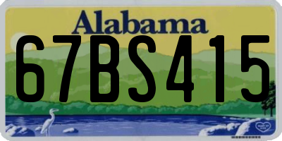 AL license plate 67BS415