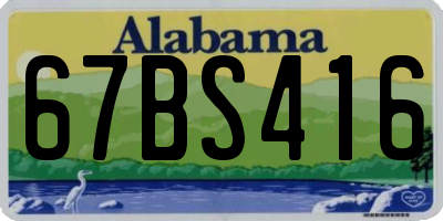AL license plate 67BS416