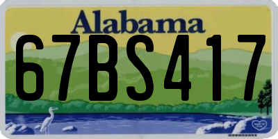 AL license plate 67BS417