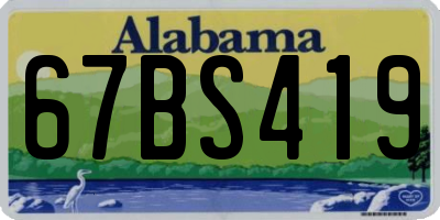 AL license plate 67BS419