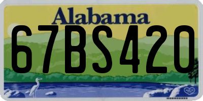 AL license plate 67BS420