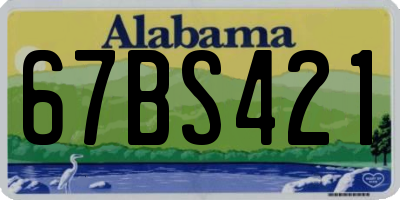 AL license plate 67BS421