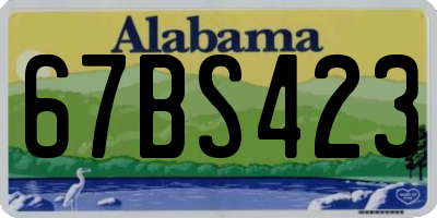 AL license plate 67BS423