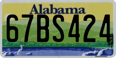 AL license plate 67BS424