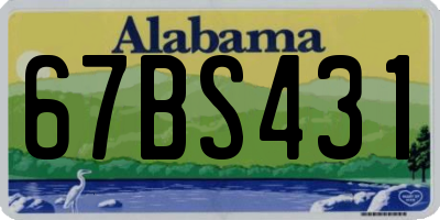 AL license plate 67BS431