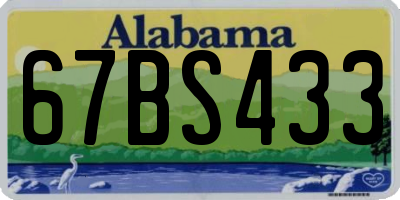 AL license plate 67BS433