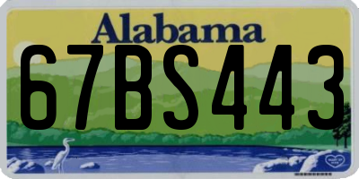 AL license plate 67BS443