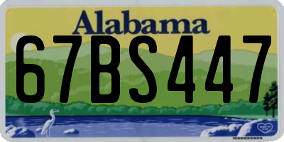 AL license plate 67BS447