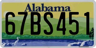 AL license plate 67BS451